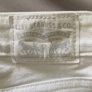 Levi White Jeans, “535 Super Skinny”,